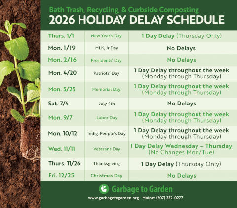 Bath 2026 Collection Calendar