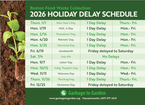 Boston 2026 Collection Calendar